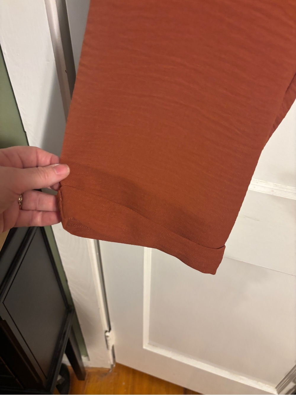 Soho Rust-Orange Drawstring Wide-Leg Pants - Picture 2 of 3